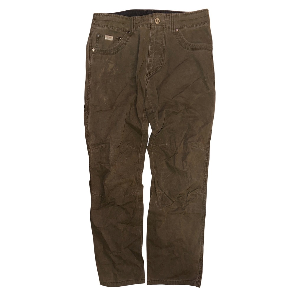 Kuhl Free Rydr Pants Mens 34x30 Brown Vintage Patina Dye Work Hiking Tapered